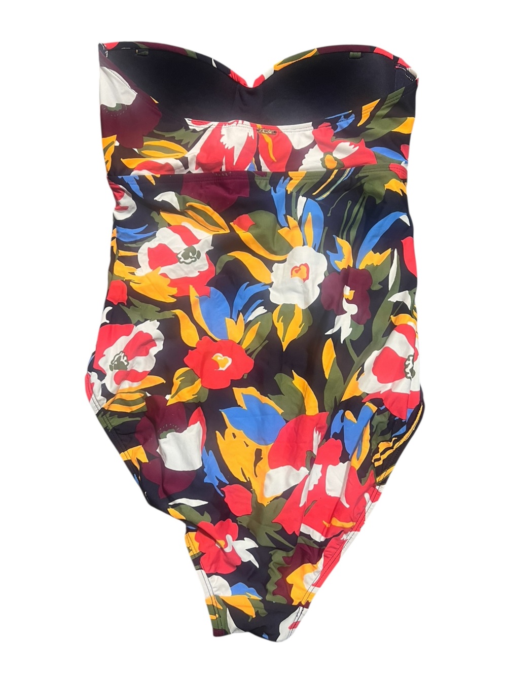 Anne Cole Multi Colored Floral ruched One Piece Swimsuit - Picture 2 of 7